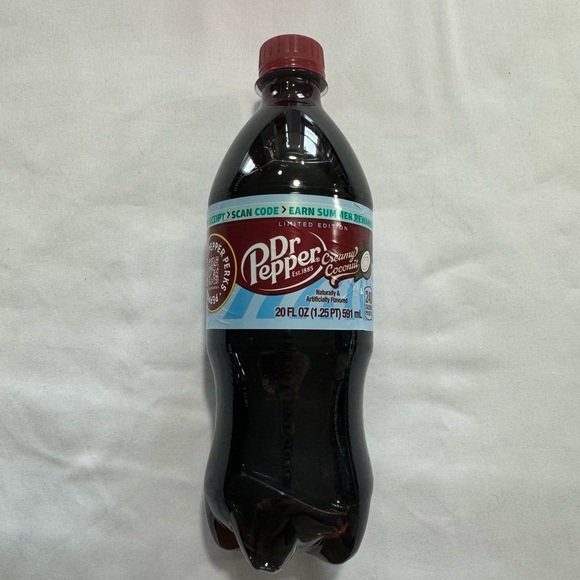 DR. PEPPER CREAMY COCONUT DISCONTINUED LIMITED EDITION 20 OZ BOTTLE - Picture 1 of 1